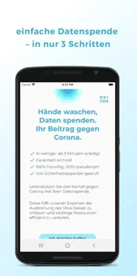 Corona-Datenspende android App screenshot 1