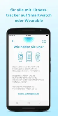 Corona-Datenspende android App screenshot 2